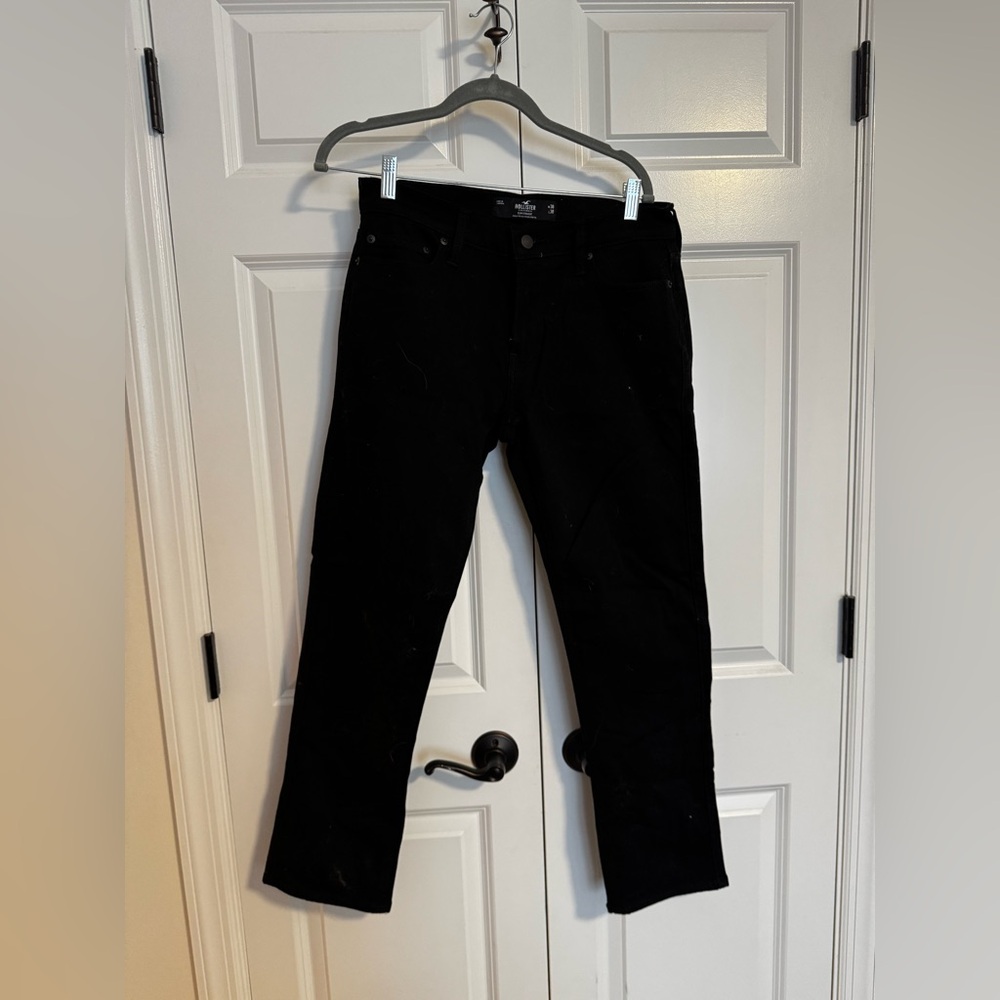 Hollister Men's Black Straight Jeans